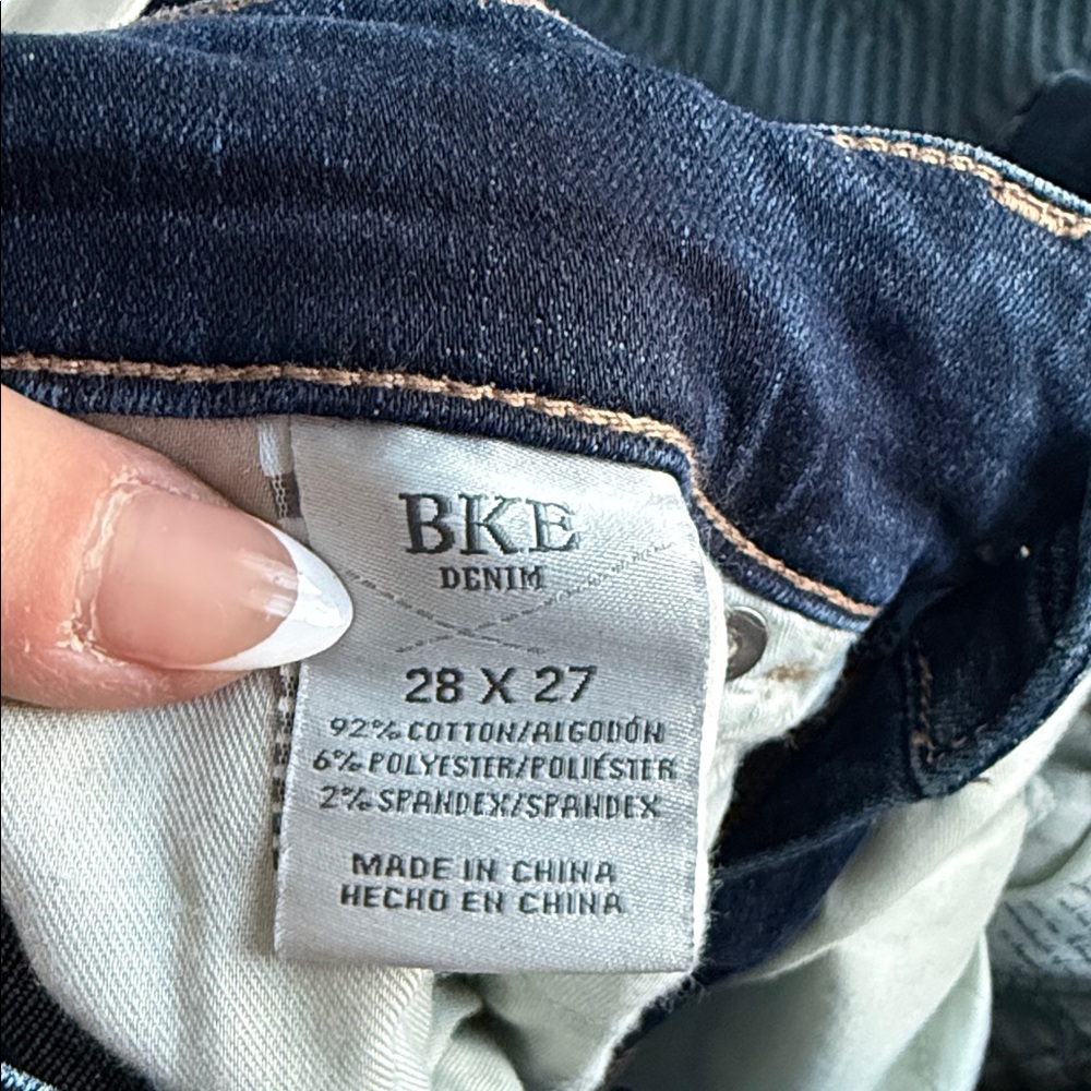 Dark Blue Women's High-Rise Skinny Jeans- BKE PARKER - Picture 2 of 9